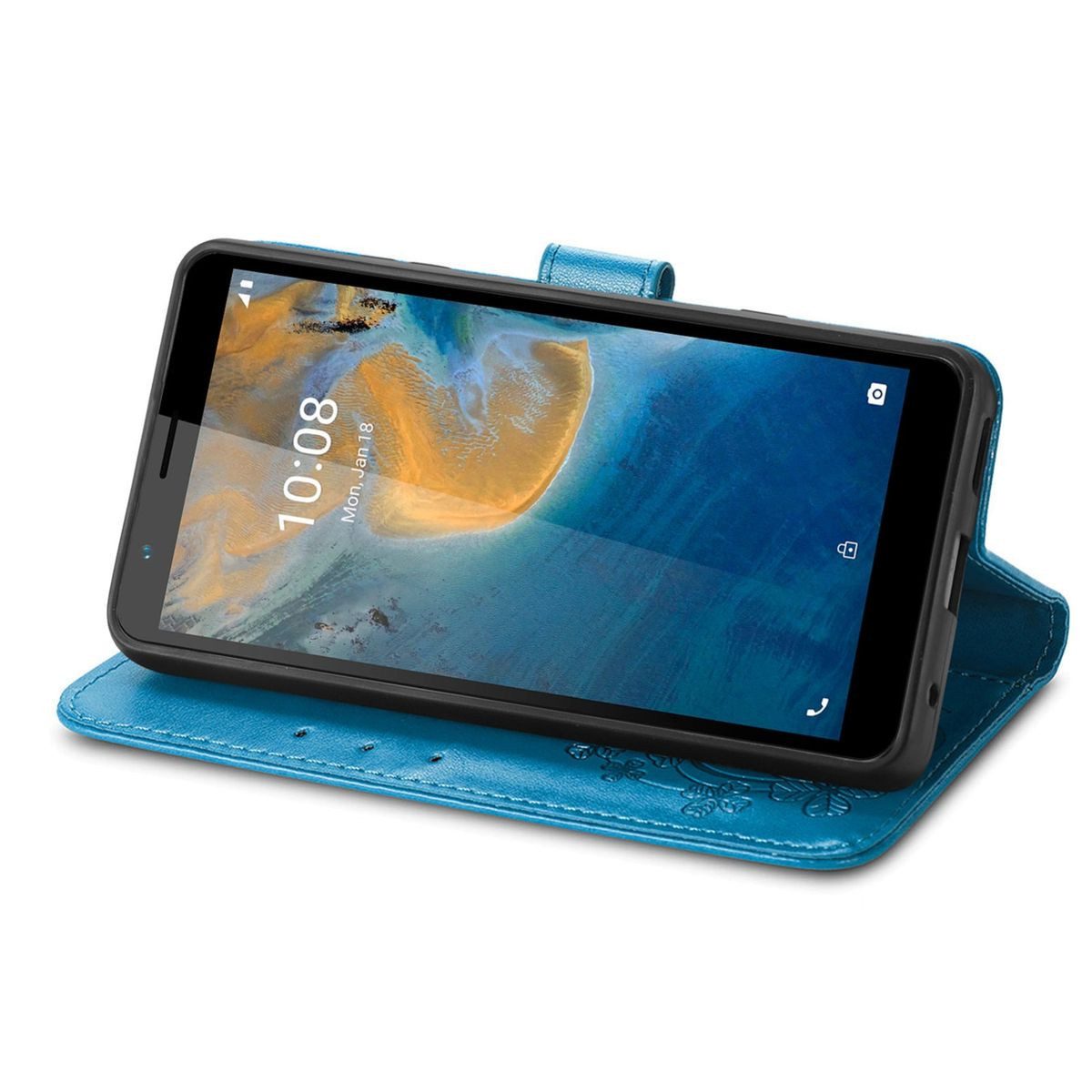 König Design Handyhülle ZTE Blade A31, Schutzhülle Schutztasche Case Cover Etuis Wallet Klapptasche Bookstyle