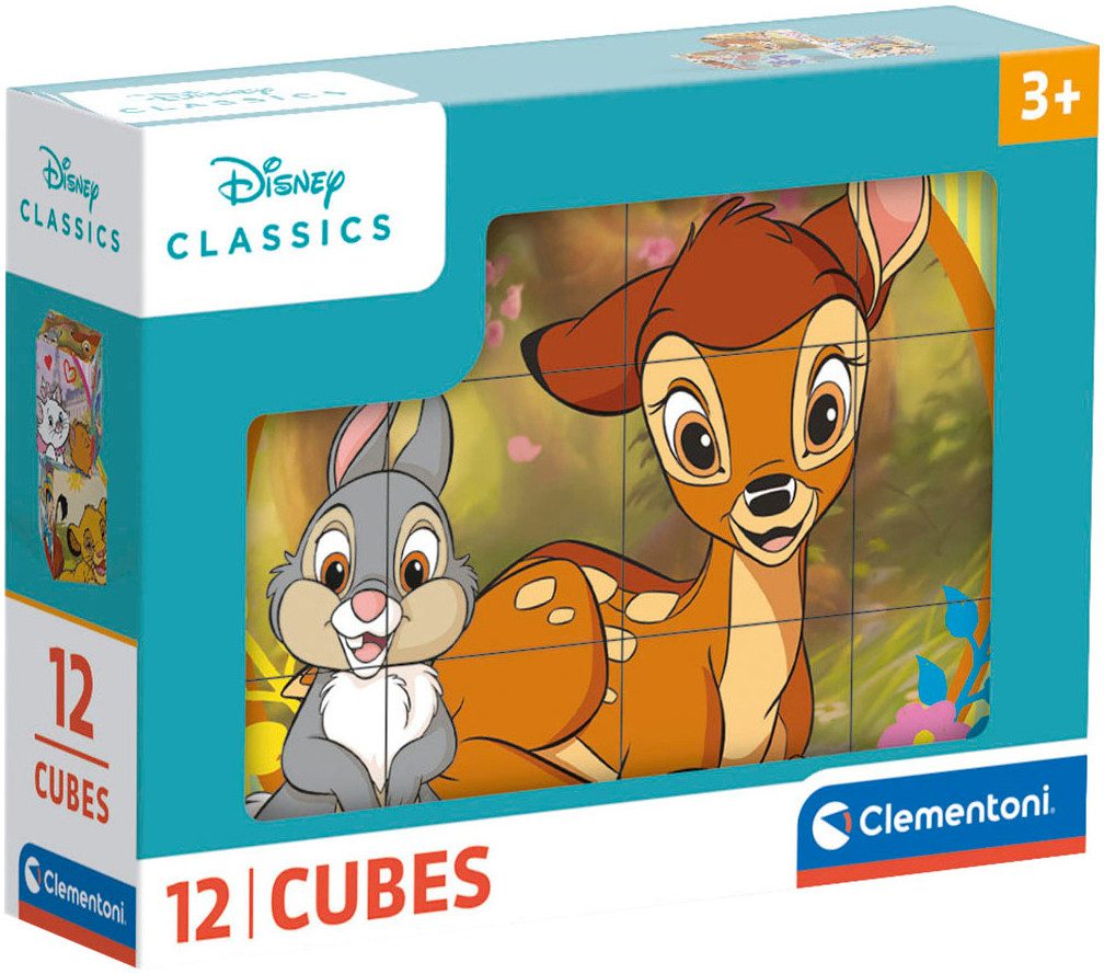 Clementoni® Würfelpuzzle Disney Classics, 12 Puzzleteile, Made in Europe günstig online kaufen