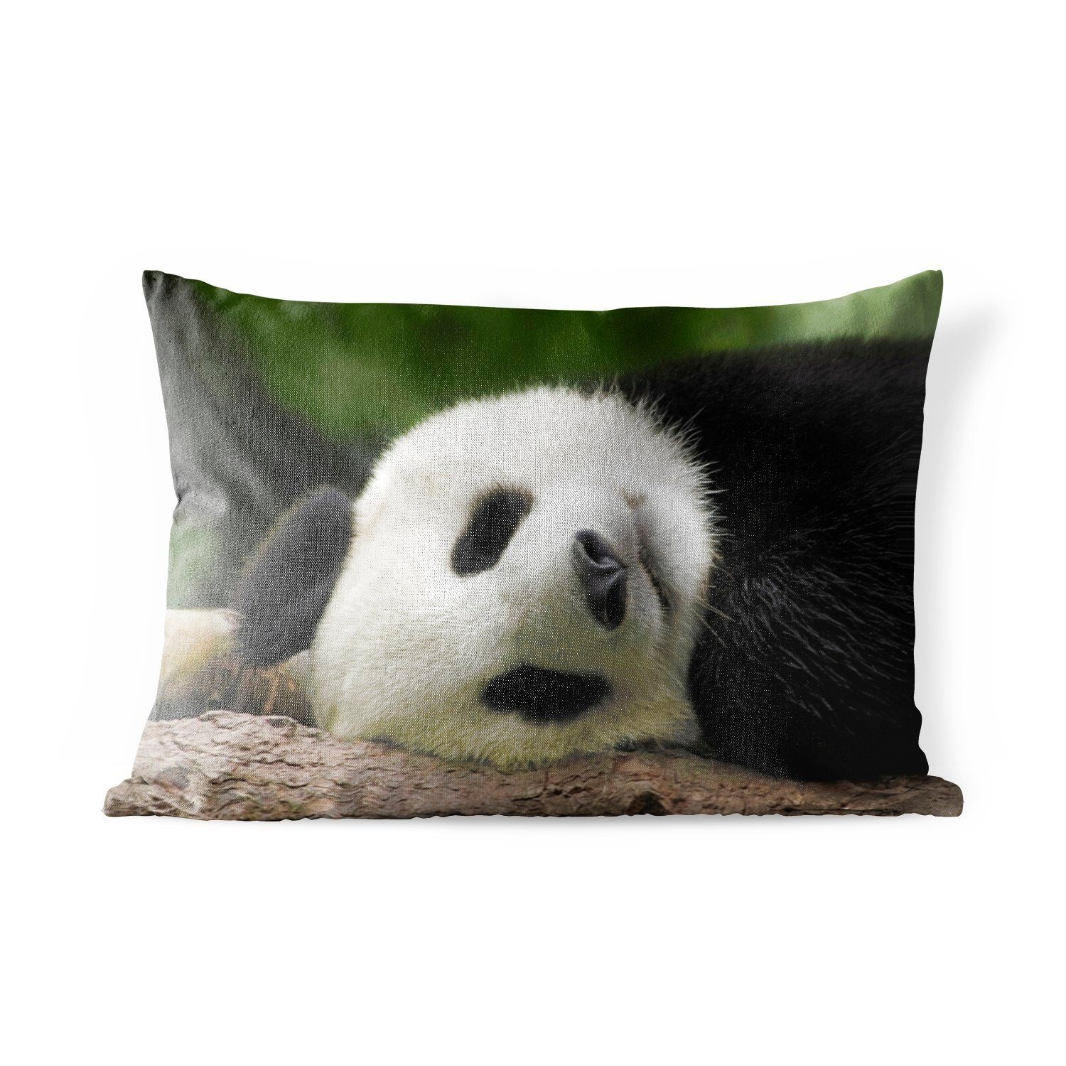 MuchoWow Dekokissen Panda - Bären - China, Outdoor-Dekorationskissen, Polyester, Dekokissenbezug, Kissenhülle