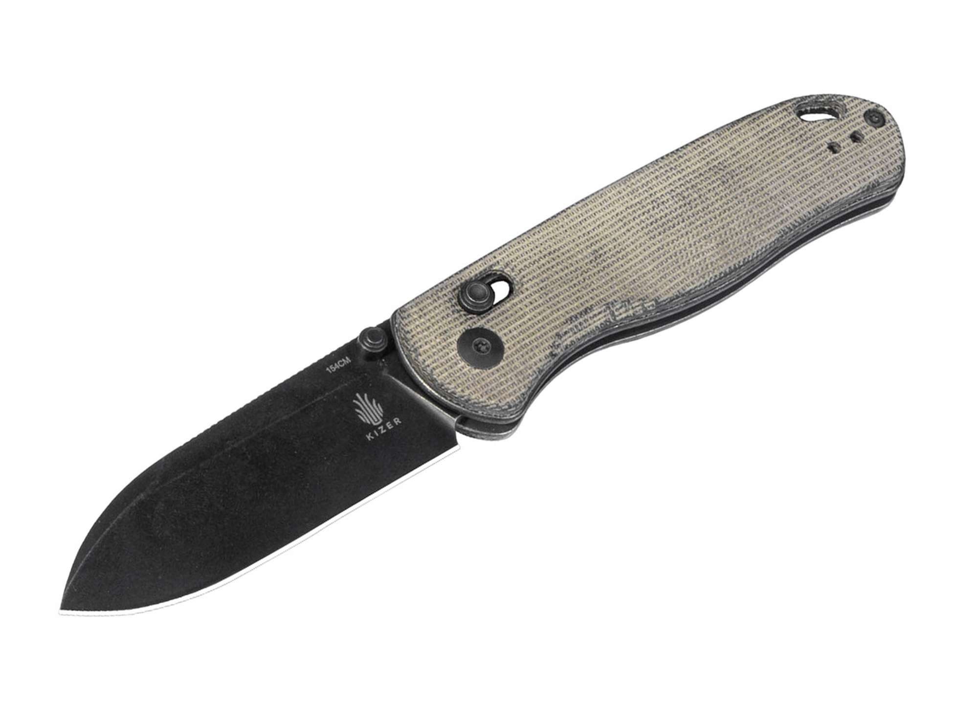 Kizer Taschenmesser Taschenmesser Drop Bear Micarta Green