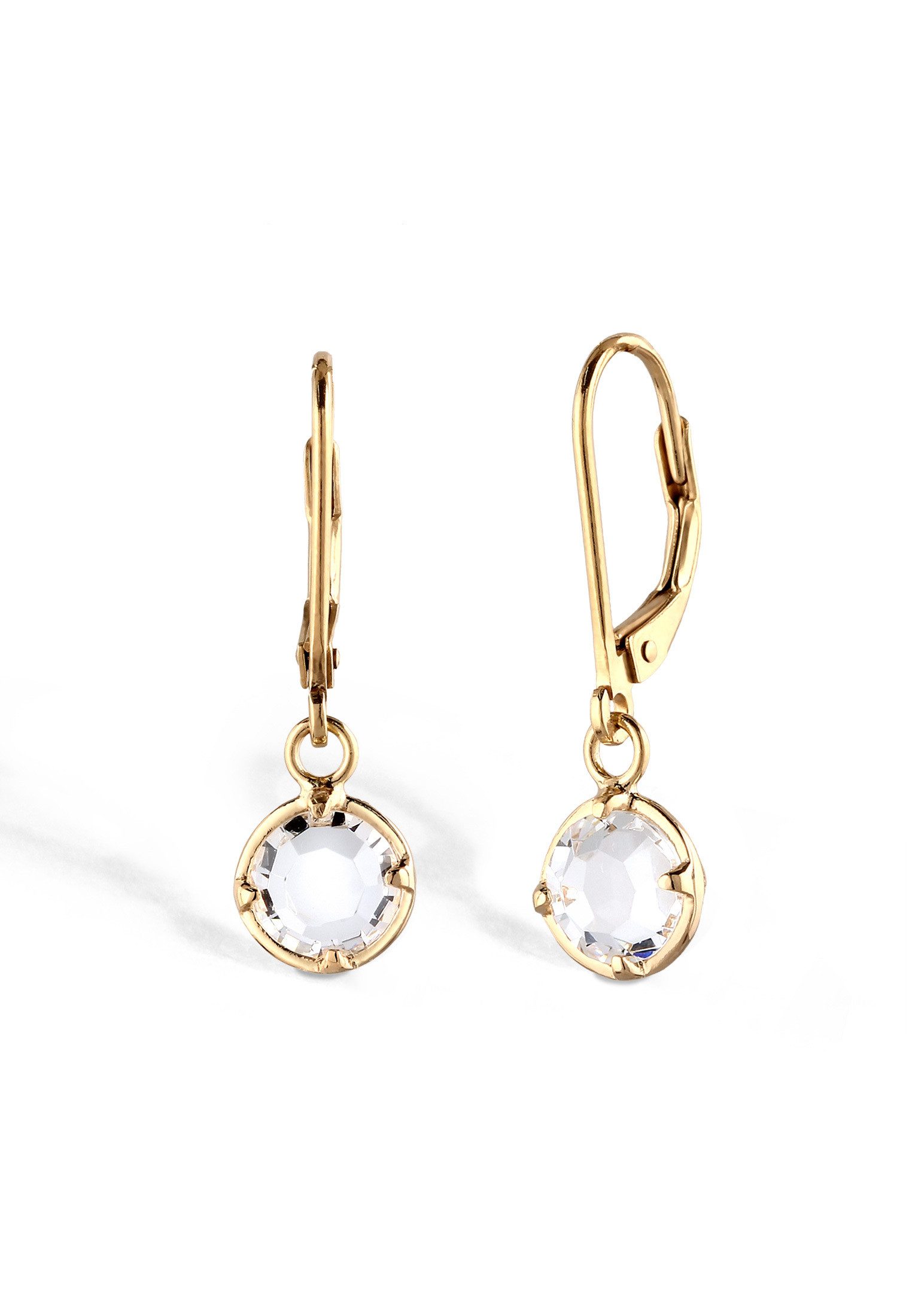Elli Ohrhänger-Set Ohrhänger Glas Kristalle Weiß günstig online kaufen