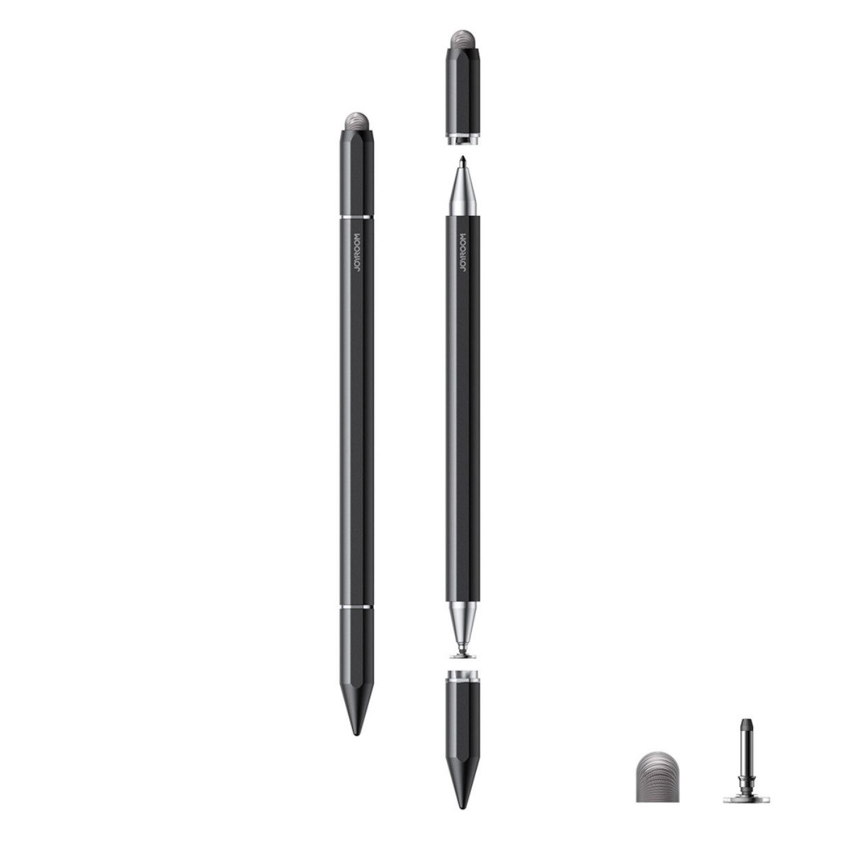 JOYROOM Eingabestift JR-BP561 (Einzelgerät) 3 in 1 kapazitiver Stift mit Scheiben Gummi und Kugelschreiberspitze