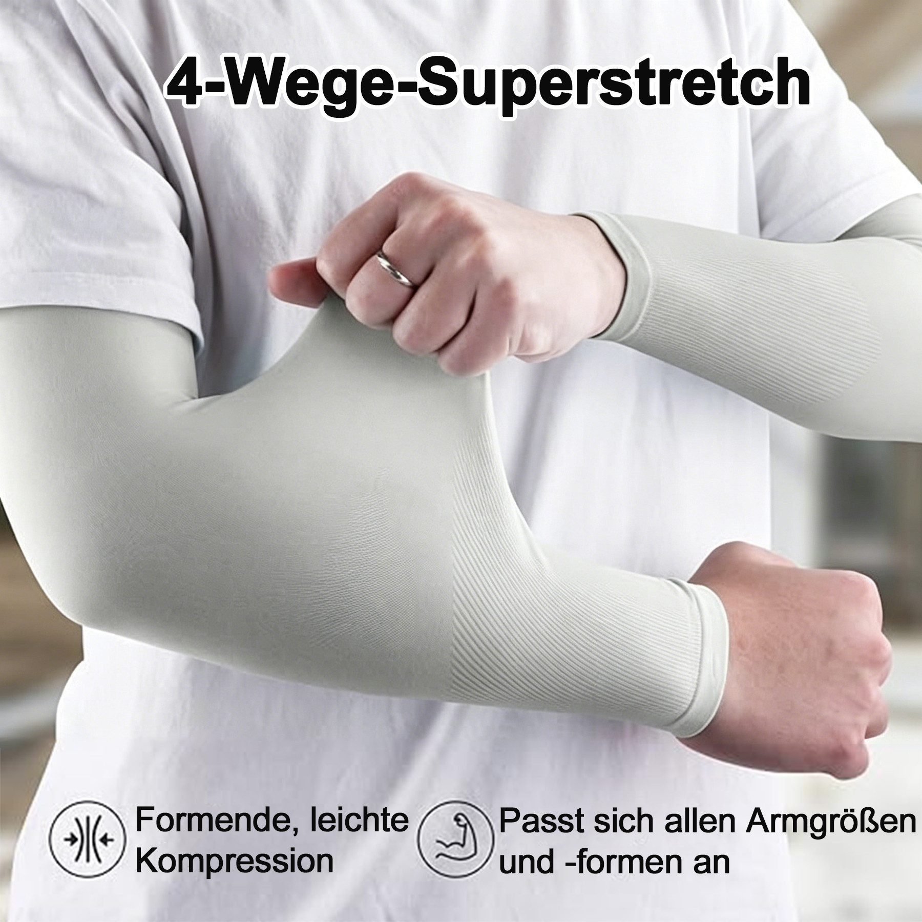 Bwecuy Armlinge 3er Pack UV Schutz Ärmel Atmungsaktiv mit kühlendem Effekt für Outdoor