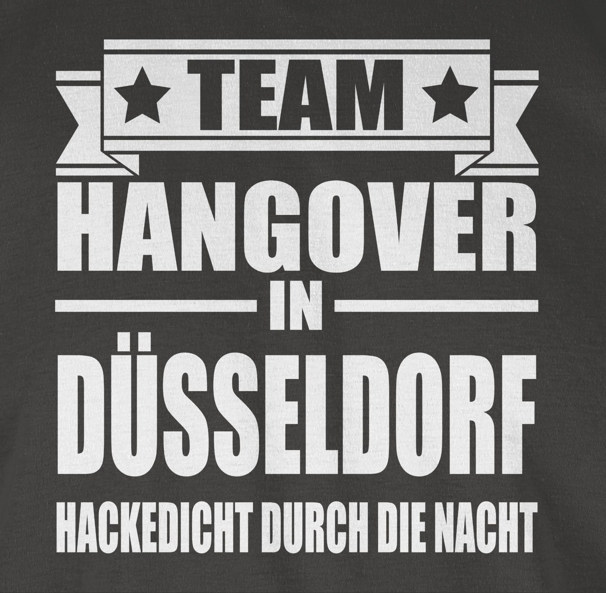 Team Shirtracer T-Shirt 02 Düsseldorf Männer JGA Hangover Dunkelgrau