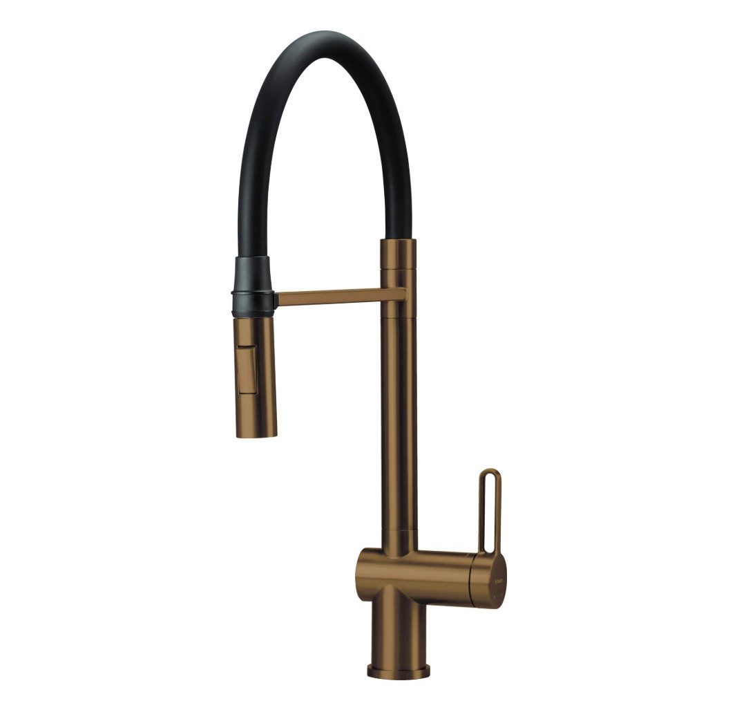 Deante Küchenarmatur Deante MAGNETIC Spültischarmatur Brause Bronze gebürstet 60cm