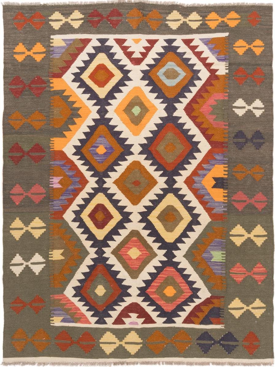 Orientteppich Kelim Afghan 148x198 Handgewebter Orientteppich, Nain Trading, rechteckig, Höhe: 3 mm