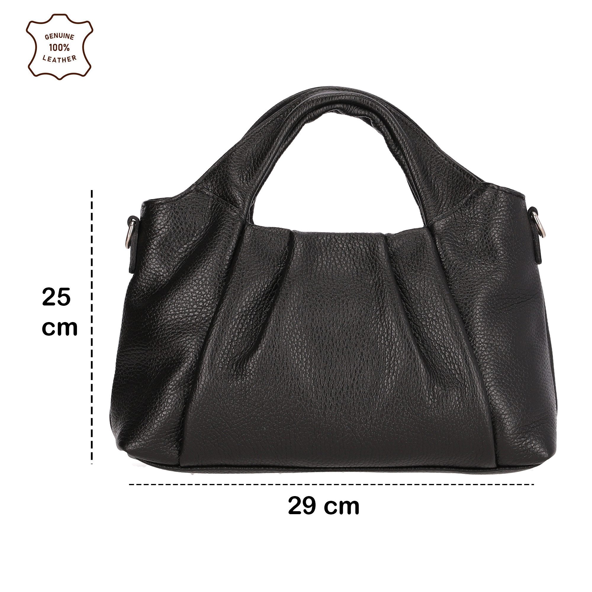 Botego Handtasche Leder Damen, Schultertasche Damen echtes Leder, Echtes Leder