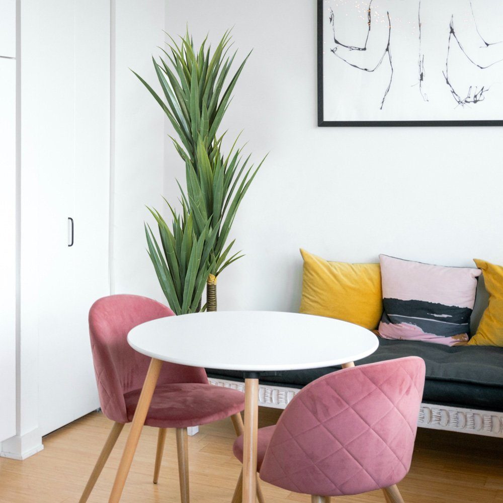 Kunstpalme Yucca Palmlilie Kunstpflanze Plastikpflanze Künstliche Pflanze 150 cm Yucca Palme, Decovego, Höhe 150 cm – Bild 3 von 5
