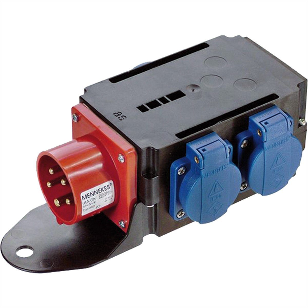 Bachmann CEE-Adapter 16A 400V Stromadapter, 0 cm, 3xSchutzkontakt IP44, 349.028