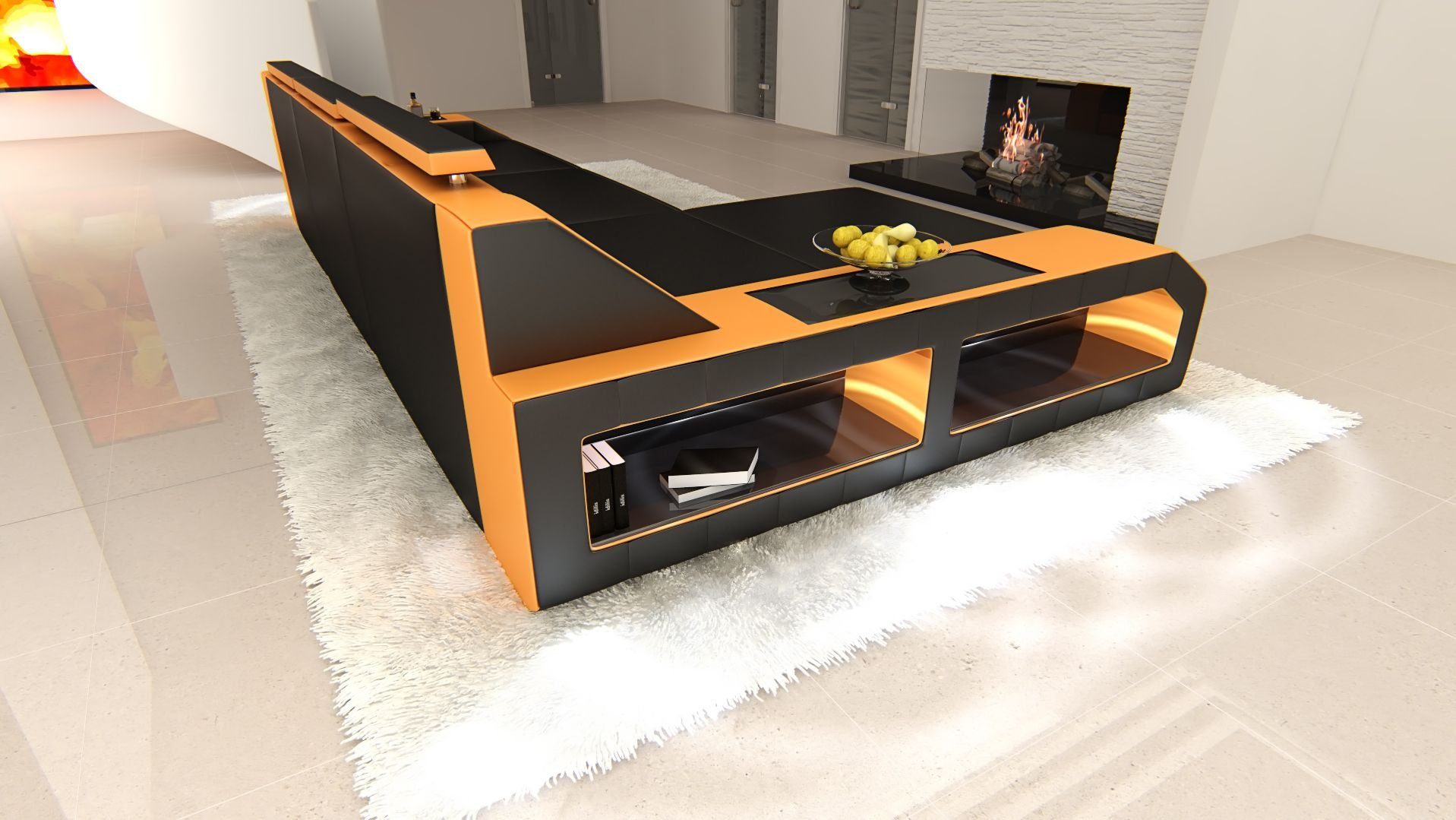 Sofa Dreams Ecksofa Ledercouch Sofa Leder Arezzo L Form Ledersofa, Couch, m günstig online kaufen