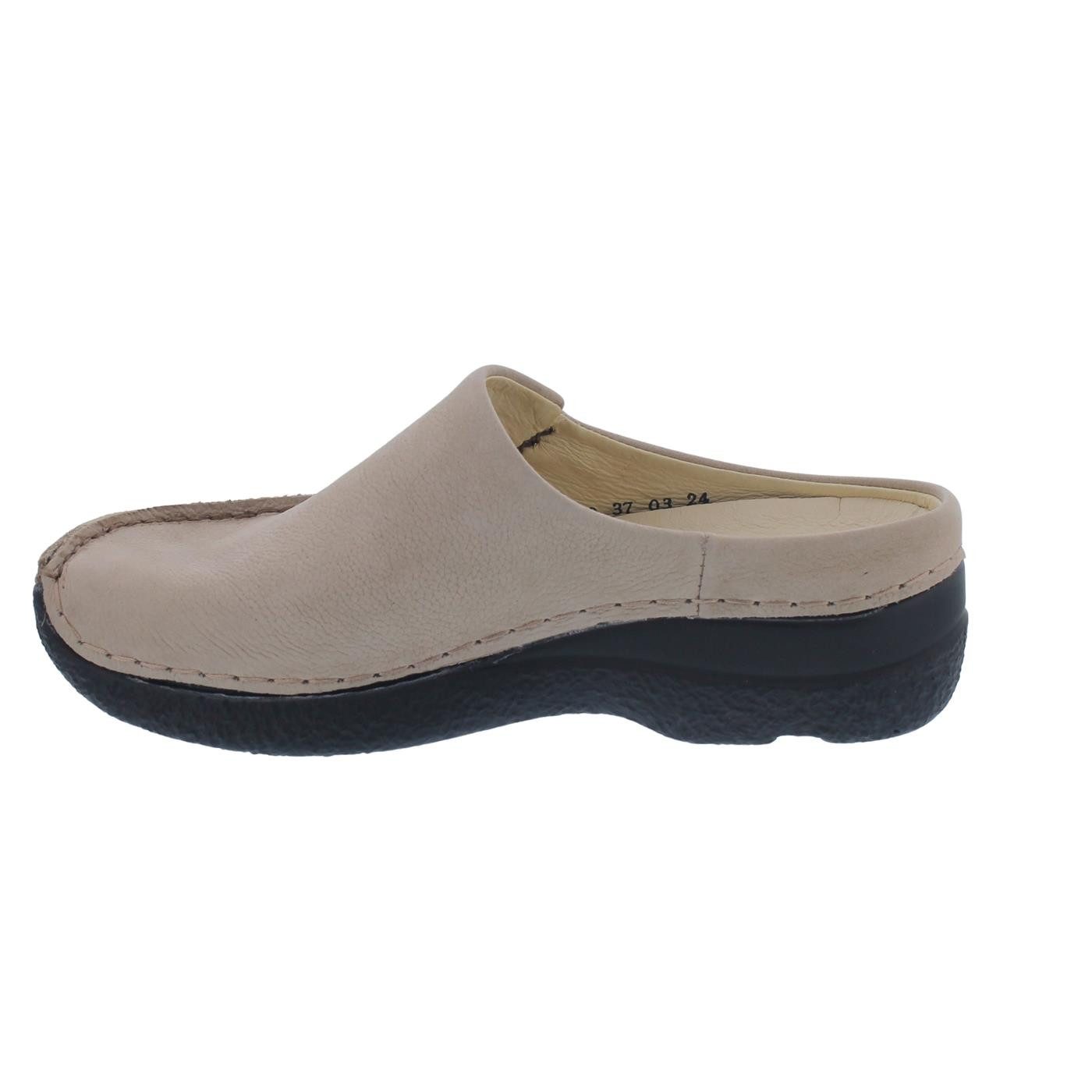 WOLKY Wolky Clog Seamy Slide 0625011-125, Nubukleder, Beige, Fußbett zum Wec Clog – Bild 5 von 5