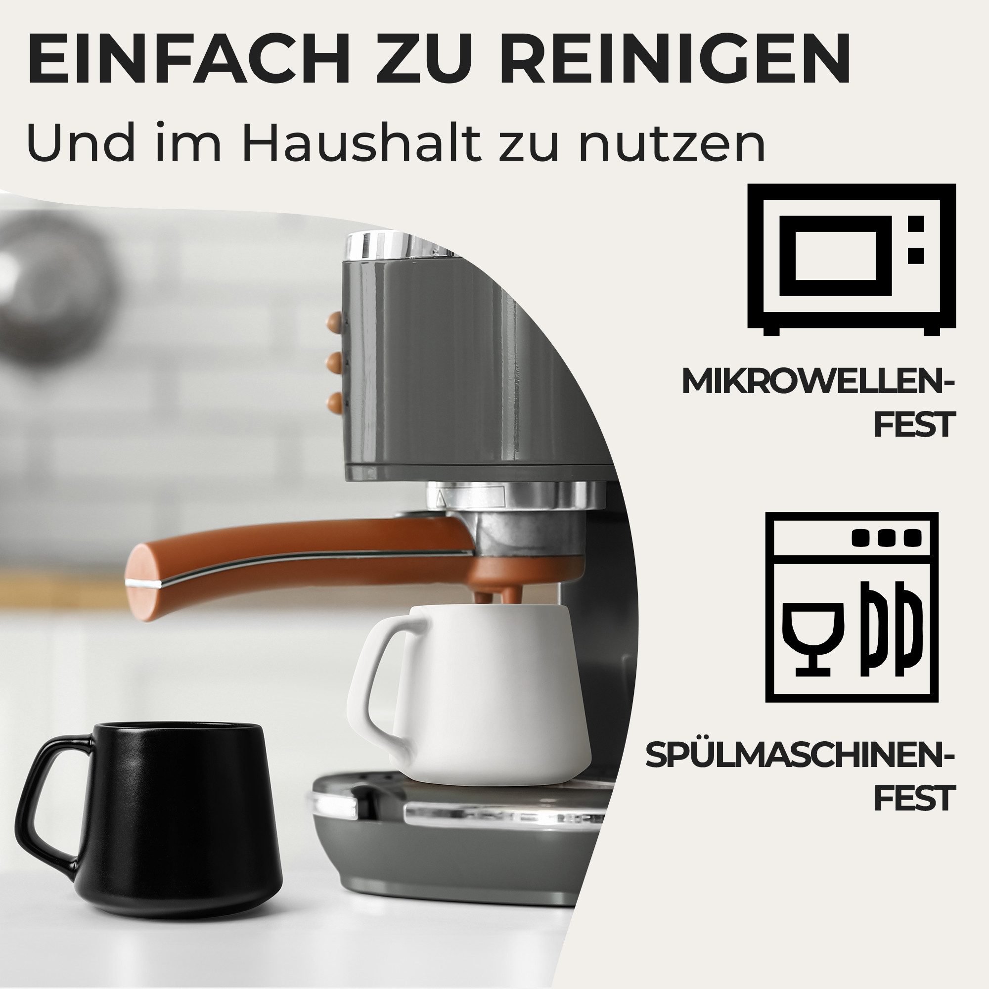 MiaMio Tasse Luxe Kaffeebecher 420 ml Classic Pastel, 4-tlg., Keramik – Bild 5 von 5