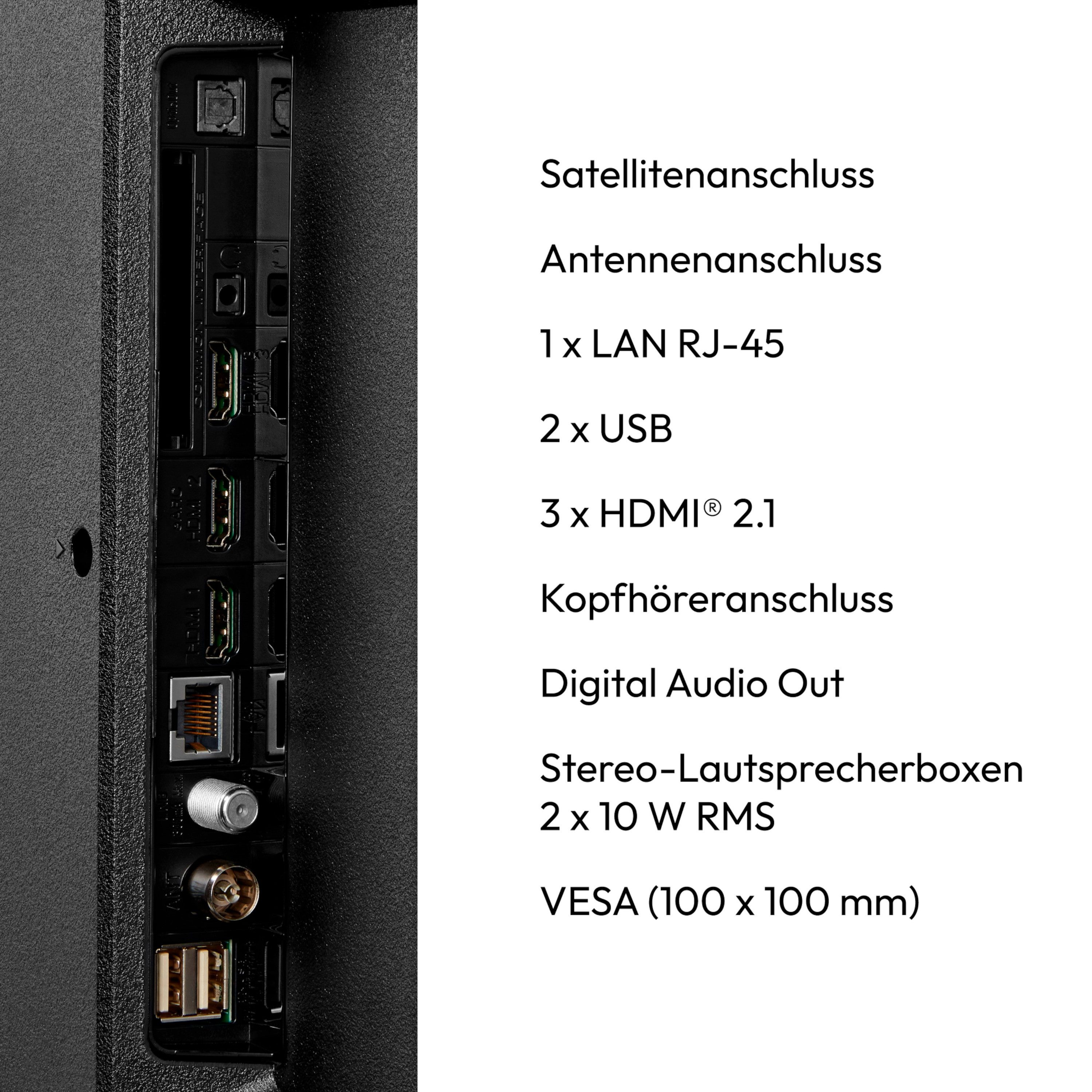 Medion® MD843600 QLED-Fernseher (108 cm/43 Zoll, 4K Ultra HD, Smart TV, VIDAA TV, Dolby Vision, Dolby Atmos, Netflix, HBO Max, Prime Video, Disney+, WOW)