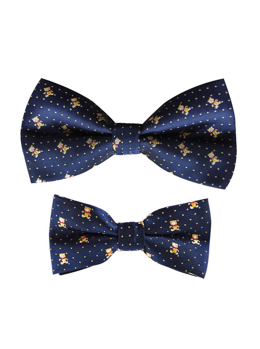 axy Fliege Vater-Sohn Fliege Set (2er Set, 2-St., Бабочки Set: 1x Herrenfliege und 1x Kinderfliege) Partnerlook für Herren und Kinder 1-12 Jahre alt, Familien Outfit