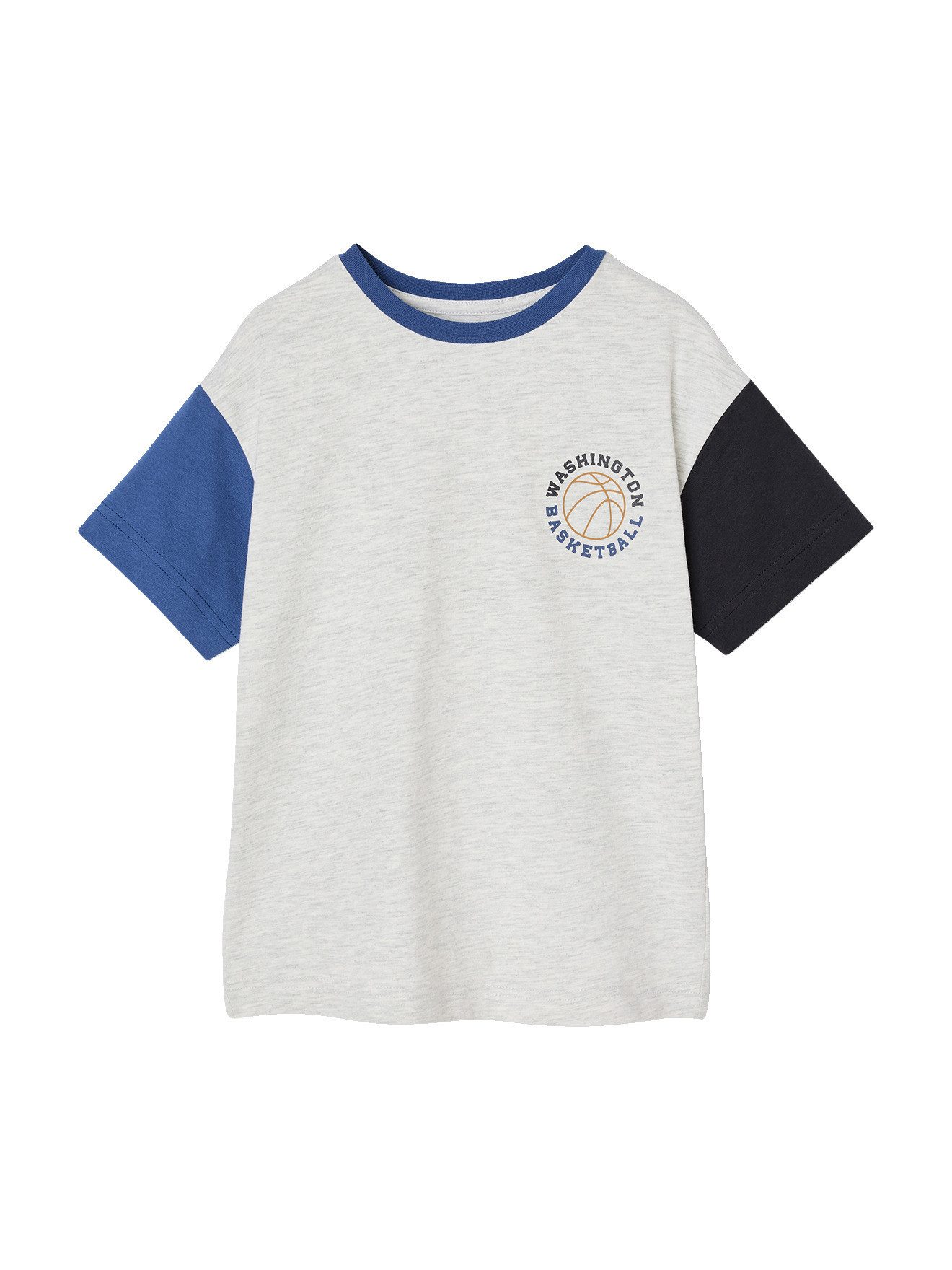 Kurzarmshirt Jungen T-Shirt mit Ärmeln in Kontrastoptik