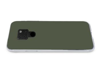MuchoWow Handyhülle Grün - Olive - Farbe - Grün - Fest - Olivgrün, Phone Case, Handyhülle Huawei Mate 20, Silikon, Schutzhülle
