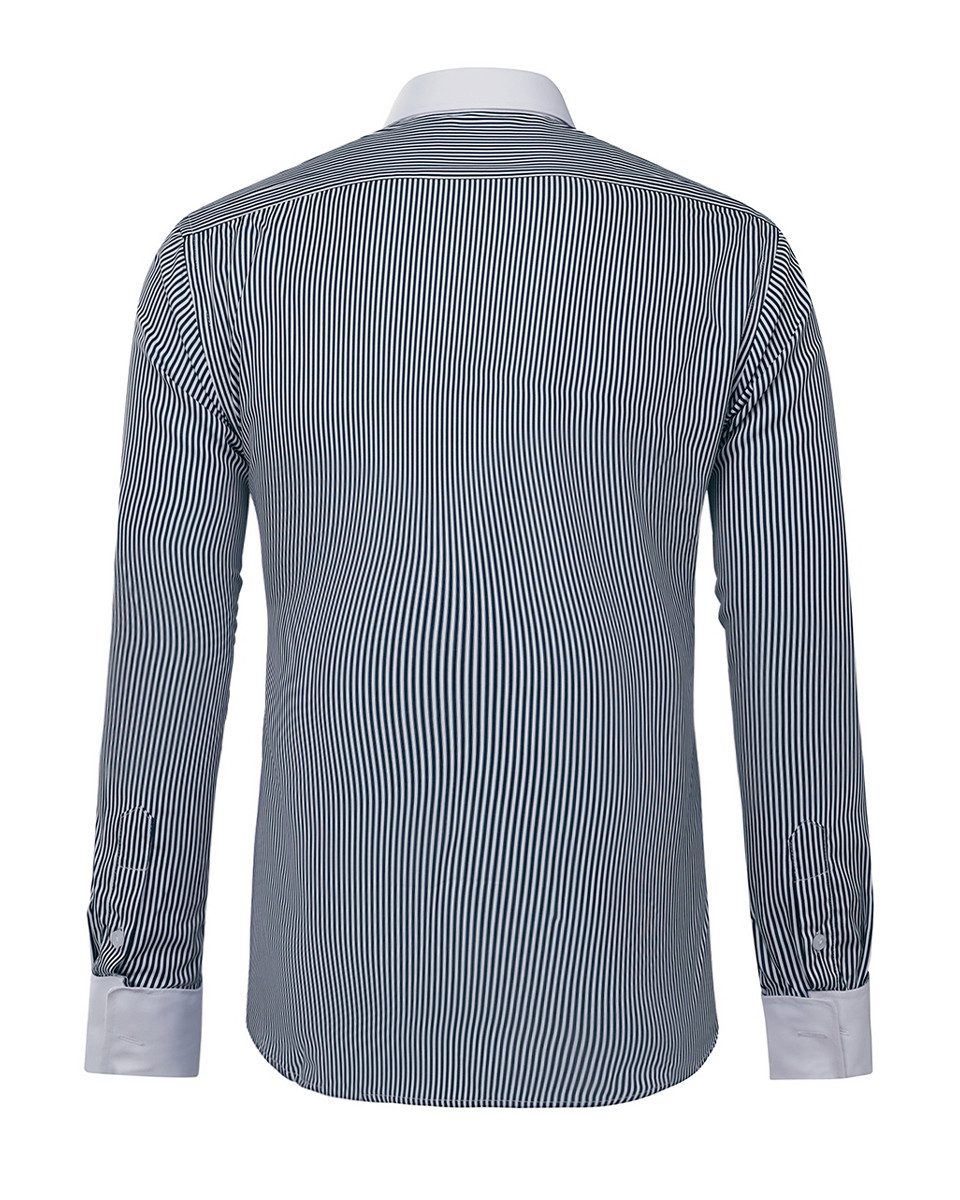 Allthemen Langarmhemd aus Baumwollmischung Langarmhemd mit Streifen günstig online kaufen