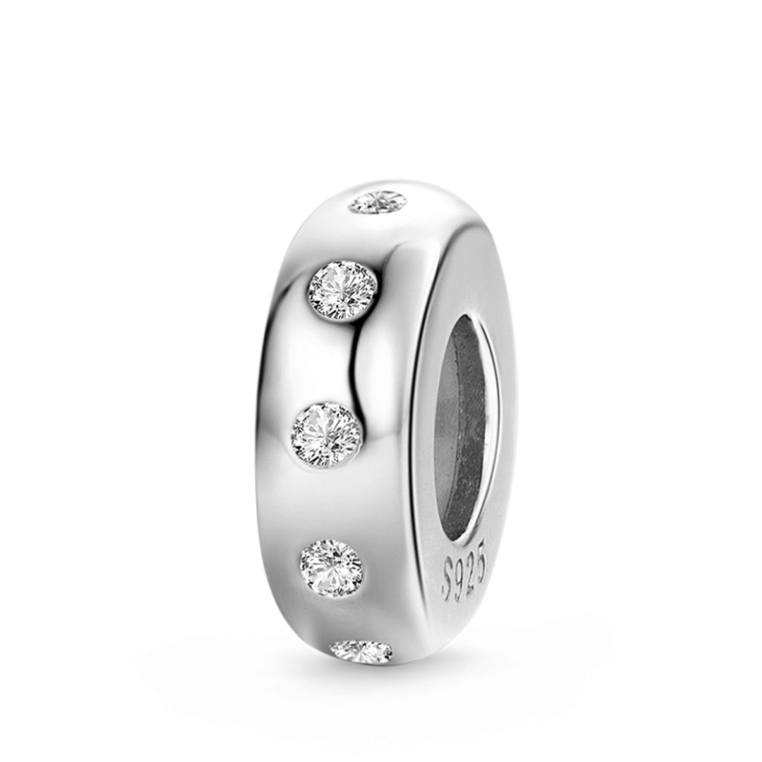 Gnoce Bead Gnoce Charm Stopper Basic Zirkonia FVC159 Silber