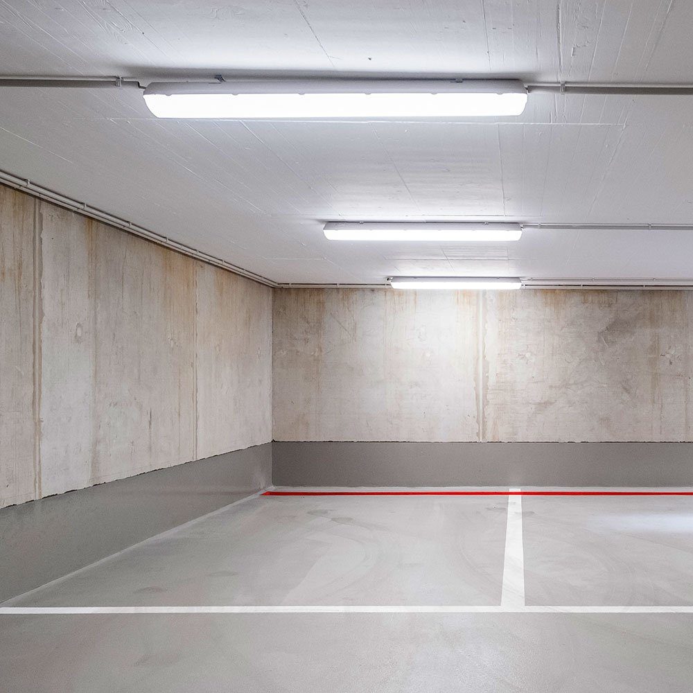 3x LED Decken Leuchten Nass-Raum Wannen Arbeits Industrie Hallen ALU Lampen 