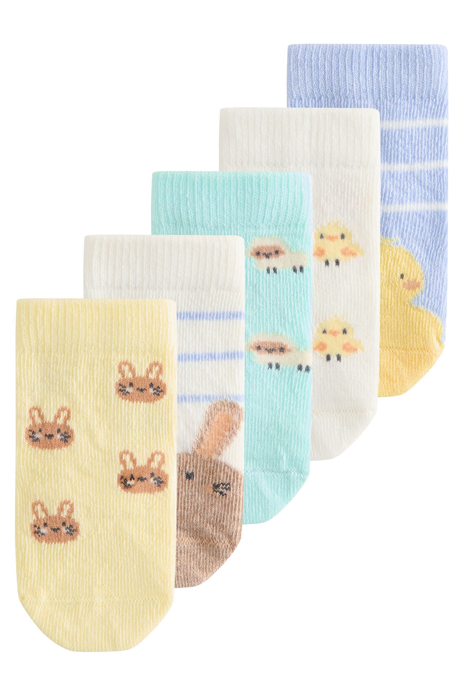 Basicsocken Babysocken mit Motiv, 5er-Pack