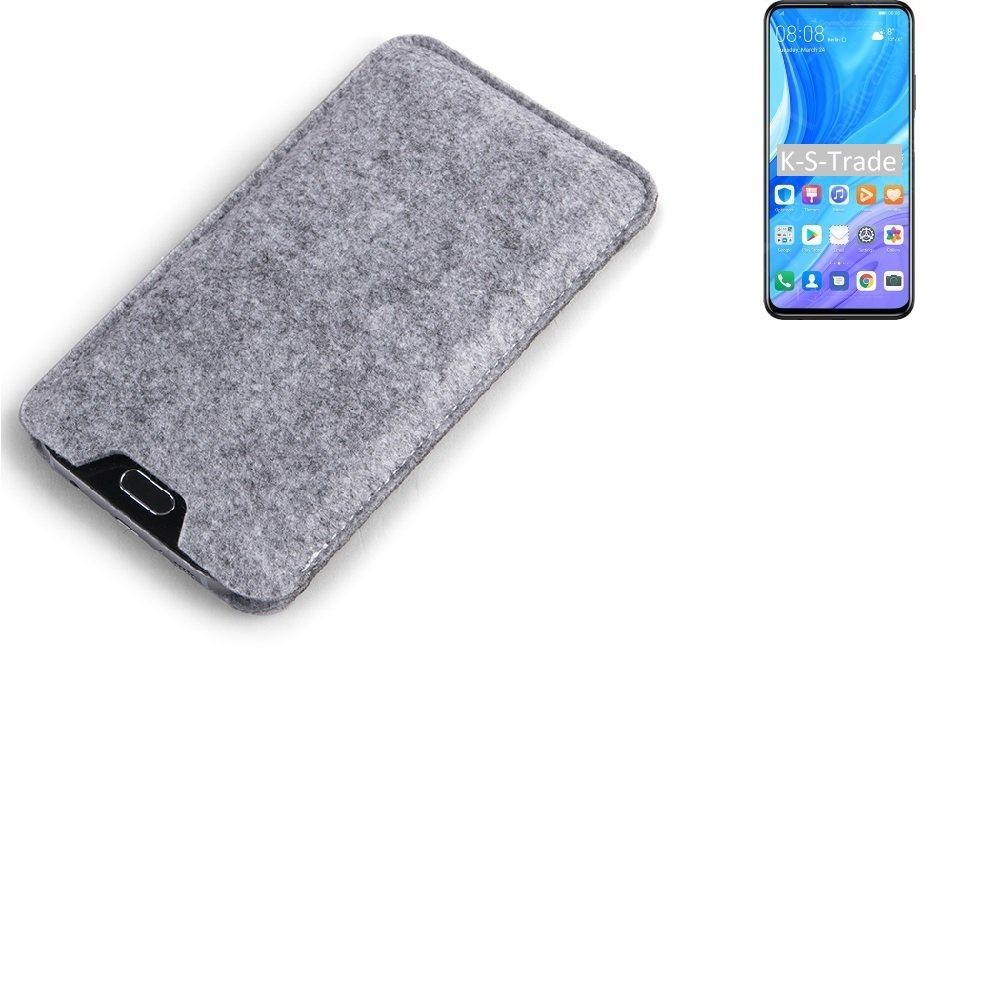 K-S-Trade Handyhülle für Huawei P smart Pro, Filz Handyhülle Schutzhülle Filztasche Filz Tasche Case Sleeve