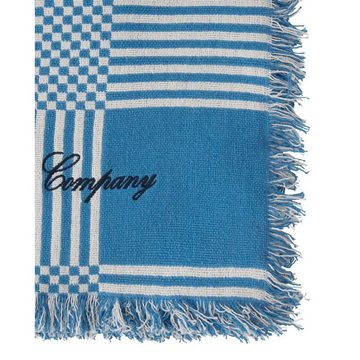 Kopfkissen LEXINGTON Picknickdecke mit Gurt Checked Recycled Cotton Blue-White (1, Lexington