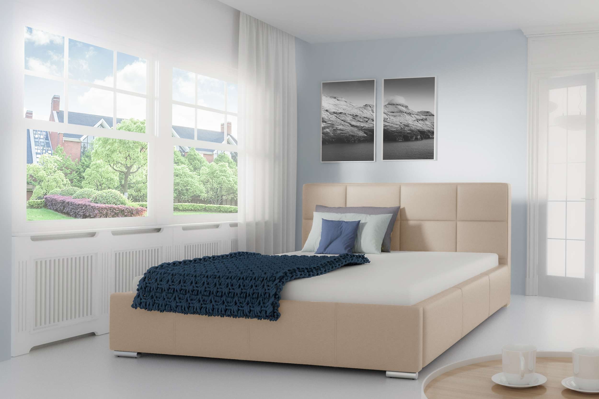 99rooms Polsterbett Ivy (Schlafzimmerbett, Bett), 120/140/160/180/200x200 cm, wahlweise mit Bettkasten, mit Lattenrost