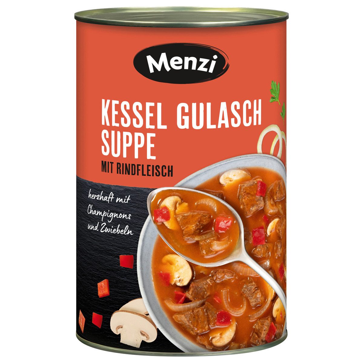 Menzi Fertiggericht, Menzi Kessel Gulasch Suppe mit Rindfleisch typisch ungarisch 4200g