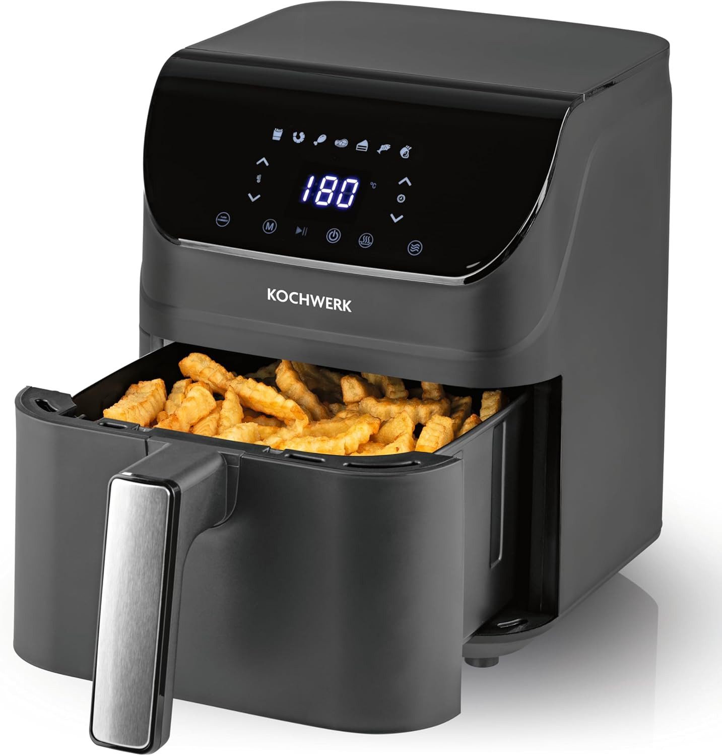 Heißluftfritteuse 4L digitaler Airfryer mit Timer-Funktion