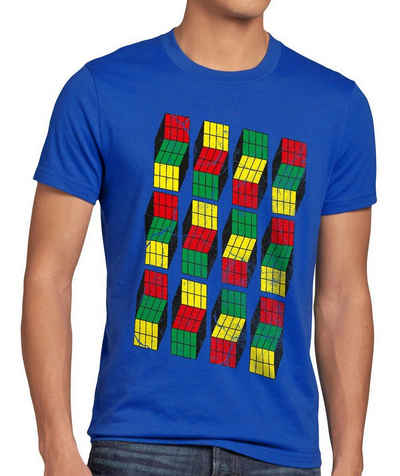 style3 Print-Shirt Herren T-Shirt Cubes Sheldon Würfel Big Bang Rubik Meltig Cooper Zauber Theory