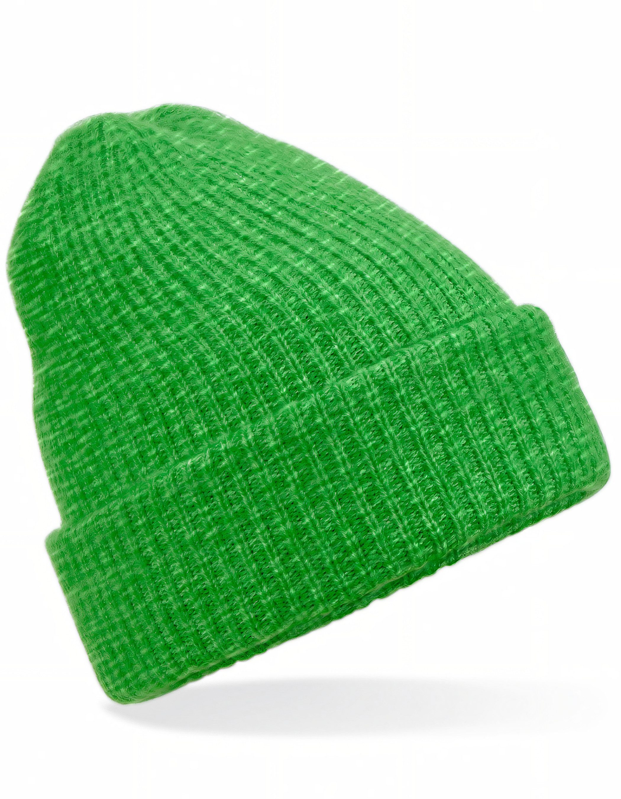 Beechfield® Beanie Damen Strickmütze / Beanie / Mütze mit Umschlag weiche doppellagige Wintermütze