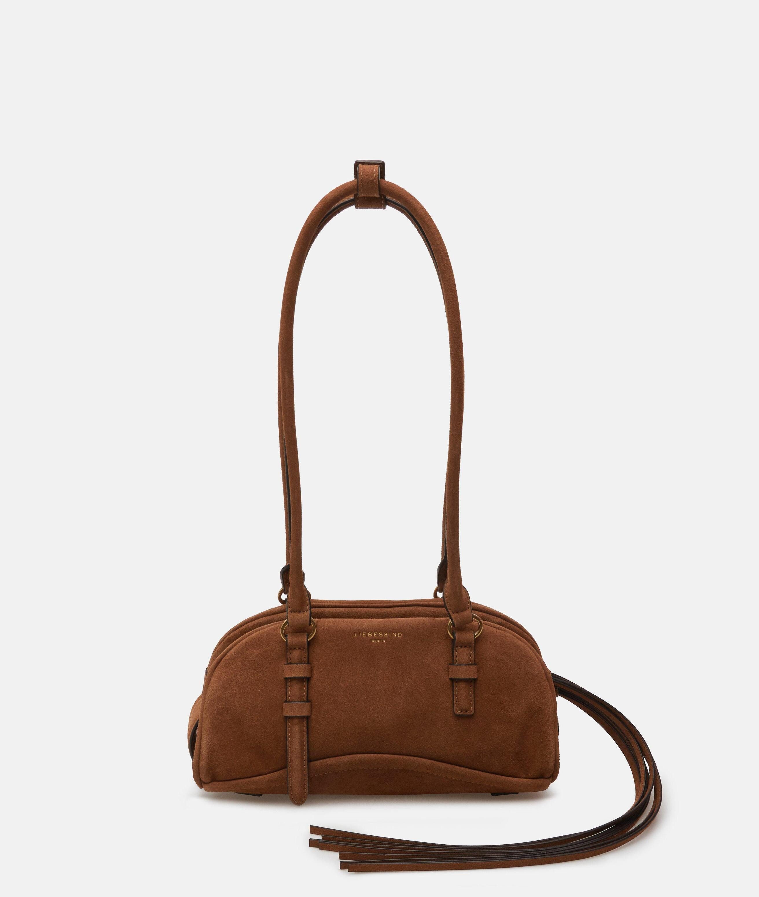 Liebeskind Berlin Schultertasche Frieda Satchel S, Geräumige Schultertasche in Velourslederoptik