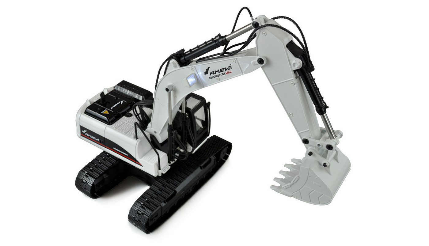 Thumbnail - Amewi RC-Bagger Amewi 1:14 RC Bagger Vollmetall RTR Mit Zubehör Greifer, Hammer, farb