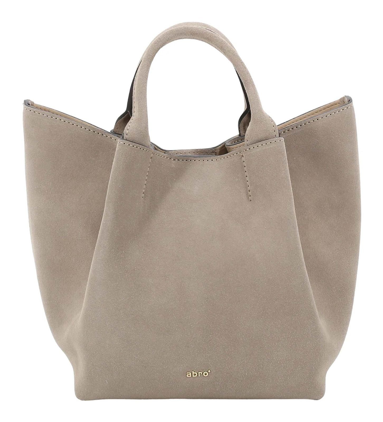 Abro Schultertasche Shopper Essential (Set, 2-tlg), aus echtem Rindsleder