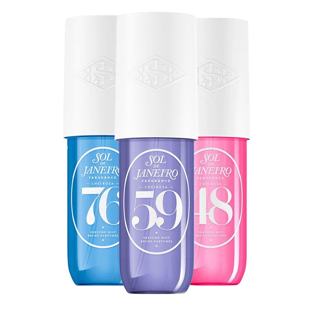 Sol de Janeiro Gesichts- und Körperspray Sol de Janeiro Cheirosa Perfume Mist 3er Set Travel Size, 3-tlg., Drei ikonische Body & Hair Mists in praktischer Travel Size
