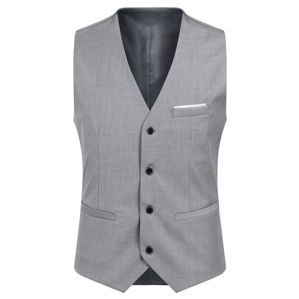 Allthemen Anzug (3 tlg) Herren Slim Fit Anzug Elegantes Anzugset für Business – Bild 4 von 5