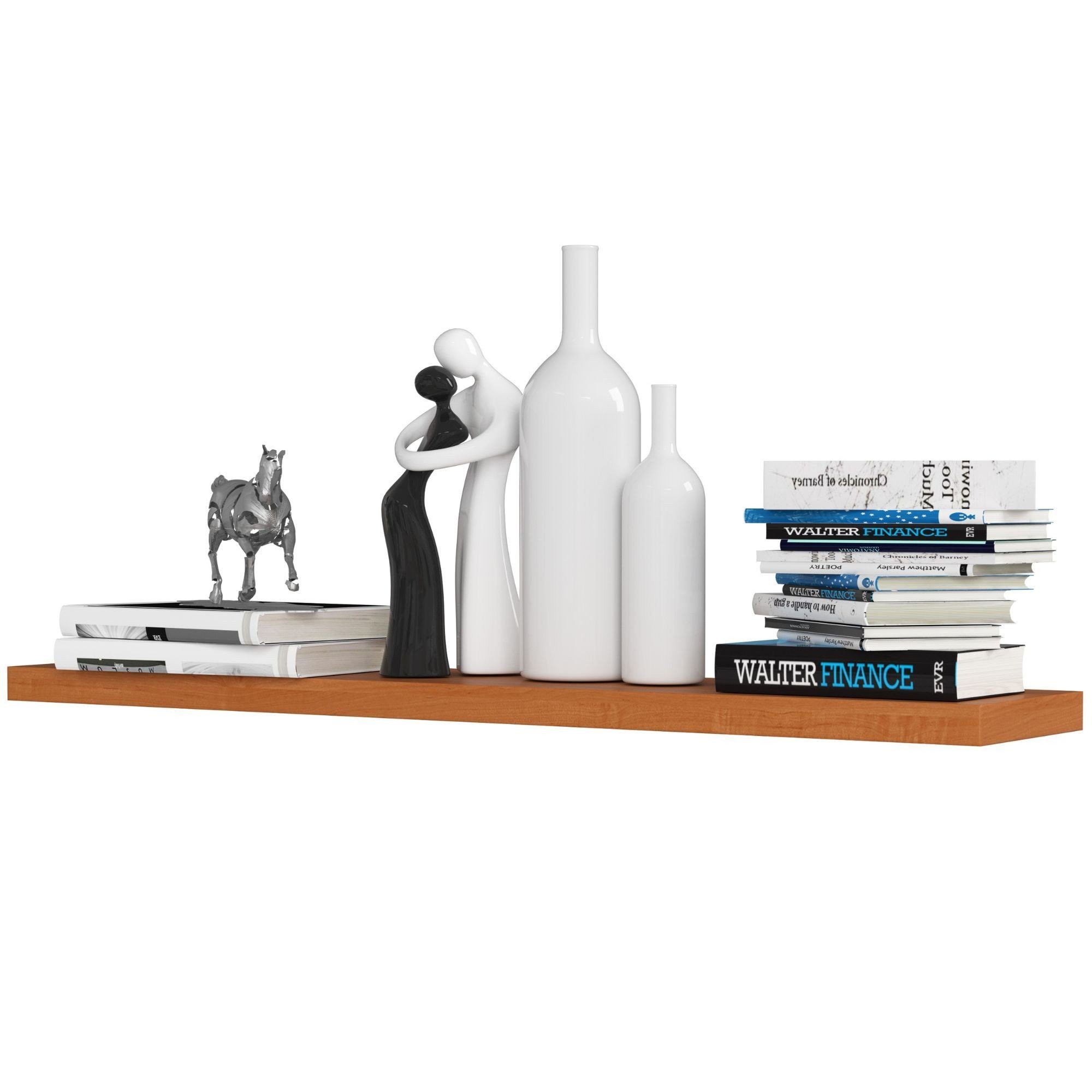 Raumhirsch Furniture Hängeregal Modernes Hängeregal 100 cm - Stilvolle Wandnutzung - Bücherregal, Schlichtes Design, kratzfest, unsichtbare Halterung, 100 cm