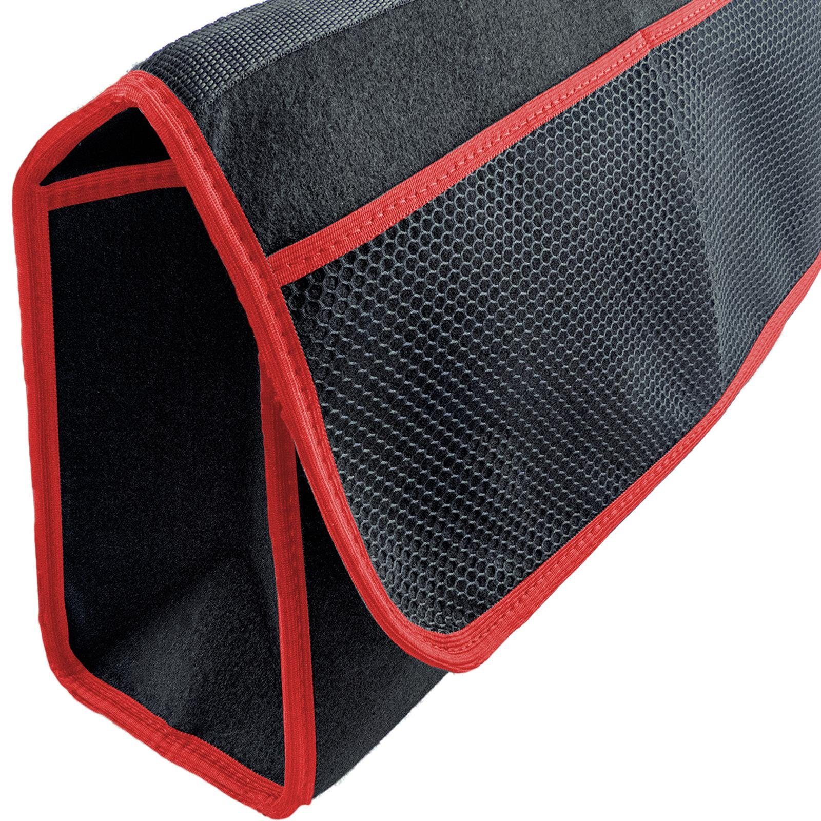 L & P rotem Organizer Car farbigem Saum Design schwarz Rand Schwarz in Kofferraumtasche mit Auto mit