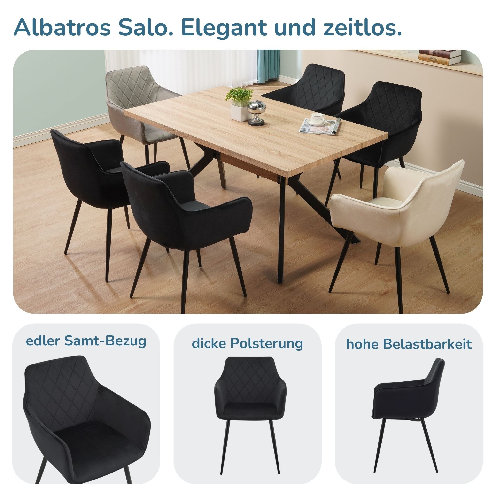 Albatros International Esszimmerstuhl Esszimmerstuhl SALO 1er günstig online kaufen