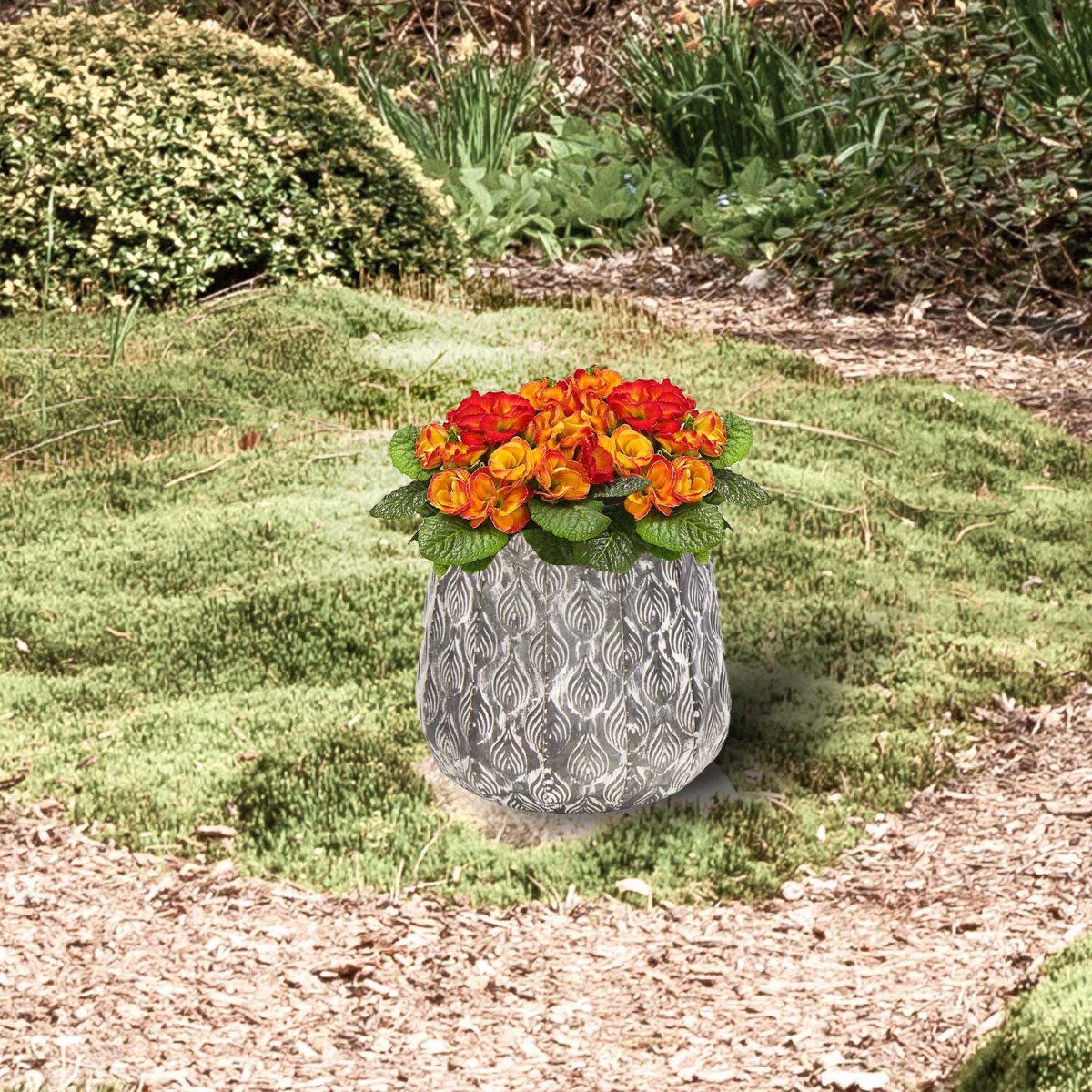 Thumbnail - colourliving Blumentopf Pflanztopf Zinktopf Cauldron Serie Old Grey 19cm (1 St., 3x Pflanztöpfe), langlebig, dekorativ, ...