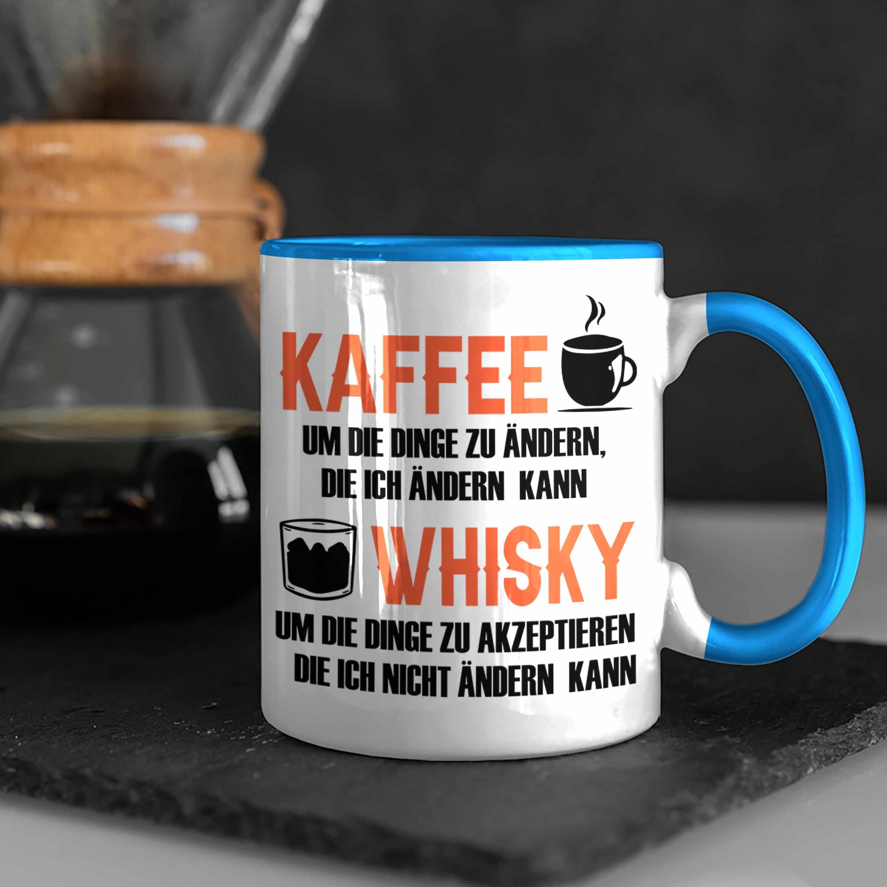 Trendation Tasse Kaffee tasse Geschenk Whiskey Whisky Geschenkidee Trinker Blau Liebhaber