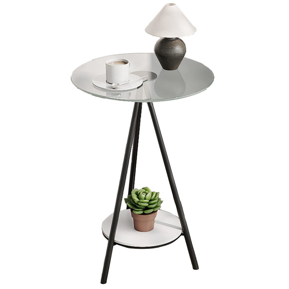 NUODWELL Beistelltisch Couchtisch Rund Glas Beistelltisch,2 tagen Minimalis günstig online kaufen