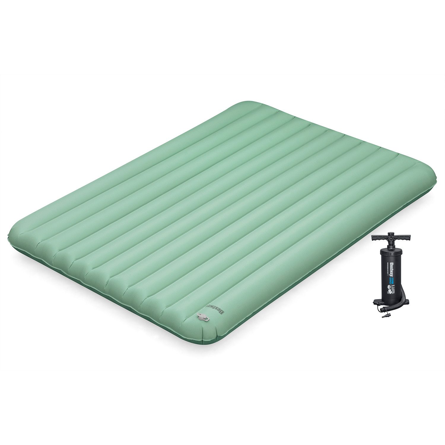 Bestway Isomatte AdventuRest™ 203 x 142 x 15 cm, (Packung, 1-tlg., Inkl. Handpumpe, Aufbewahrungstasche), THERMOLITE® bietet optimale Isolierung bei geringem Gewicht