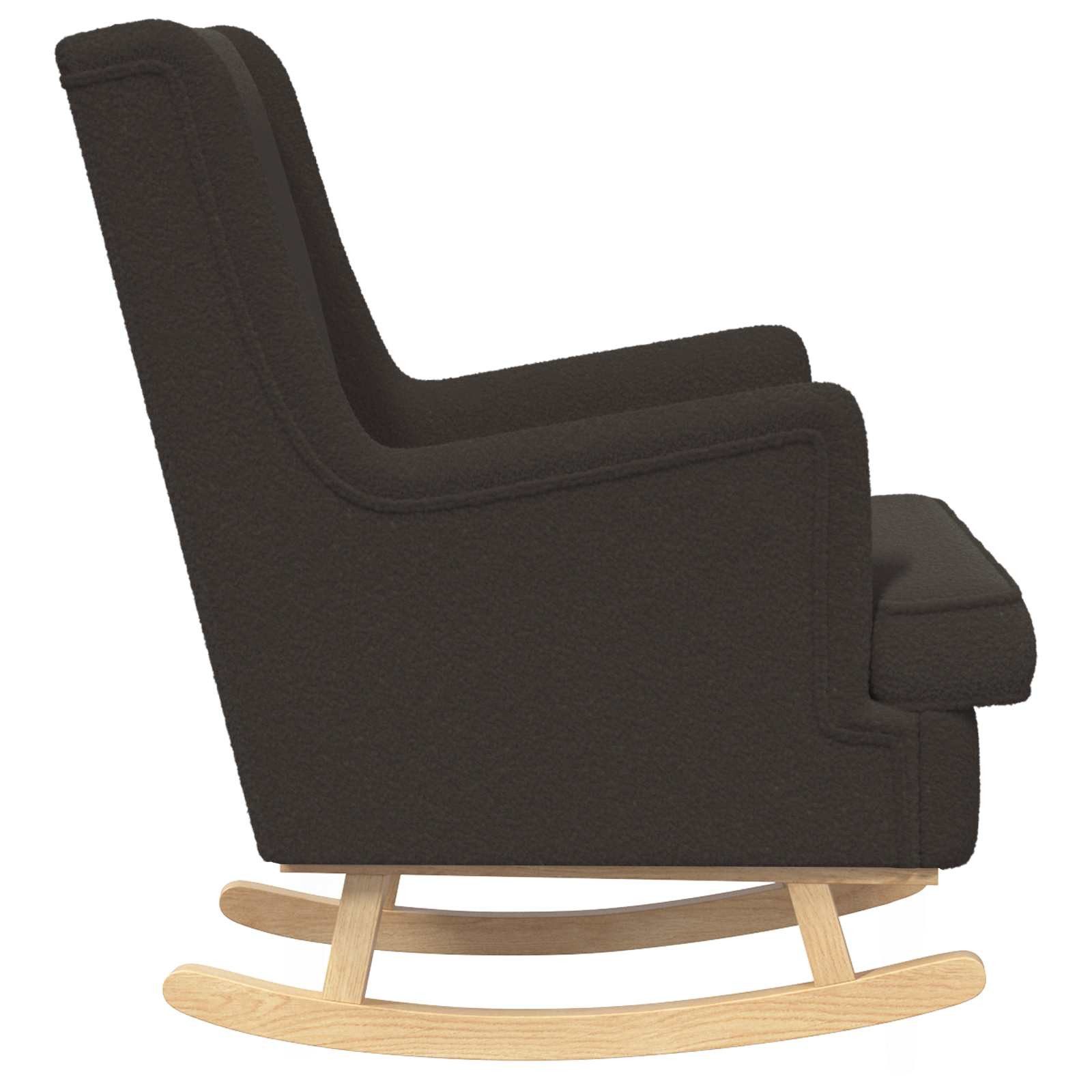 vidaXL Schaukelstuhl Schaukelstuhl Schwarz 62 x 80 x 85 cm Schafstoff (1 St)