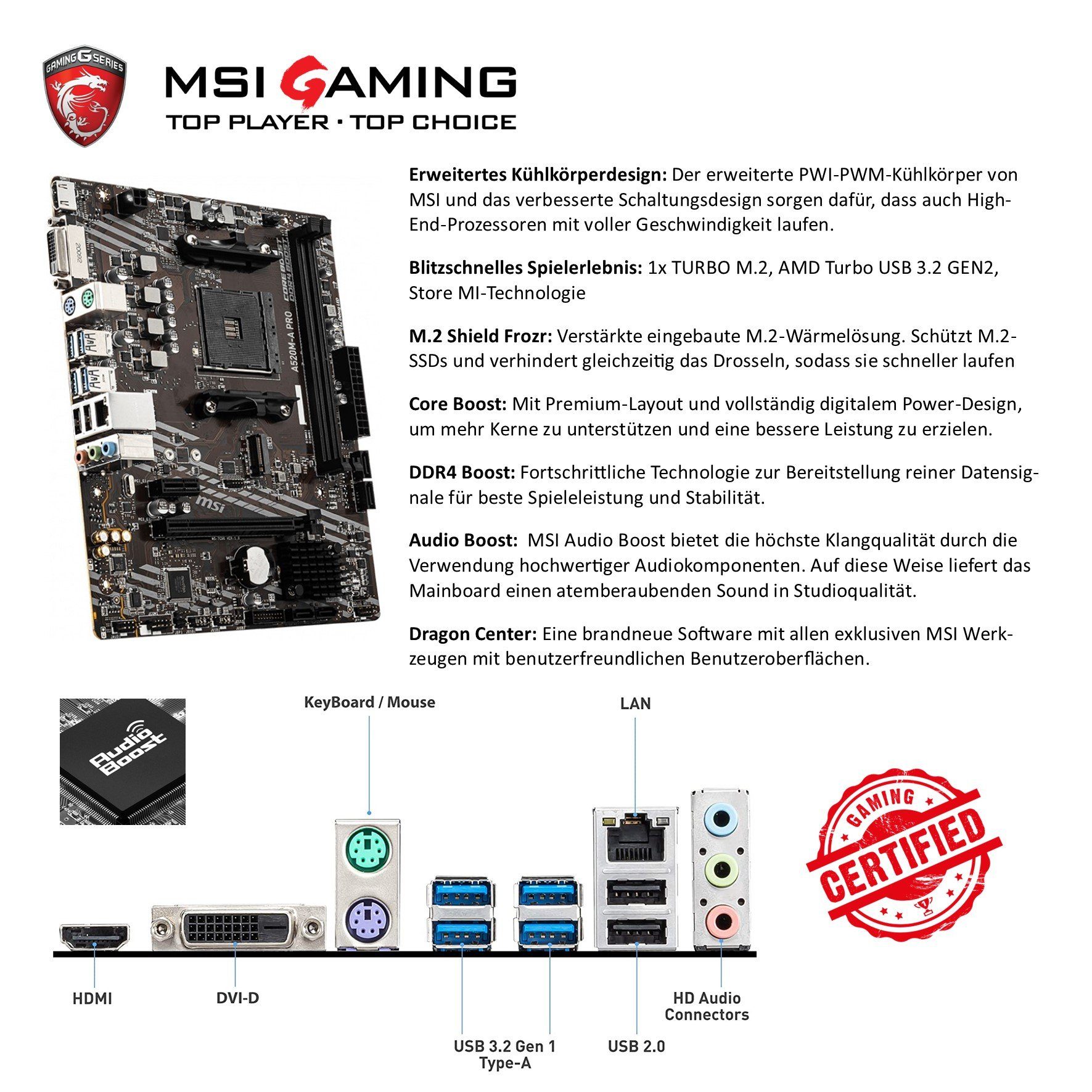 Meinpc AMD Ryzen 7 Gaming Komplett-Set PC-Komplettsystem (27,00", AMD Ryzen 7 5700G, Radeon Vega, 32 GB RAM, 500 GB SSD, Windows 11 Pro) – Bild 5 von 5
