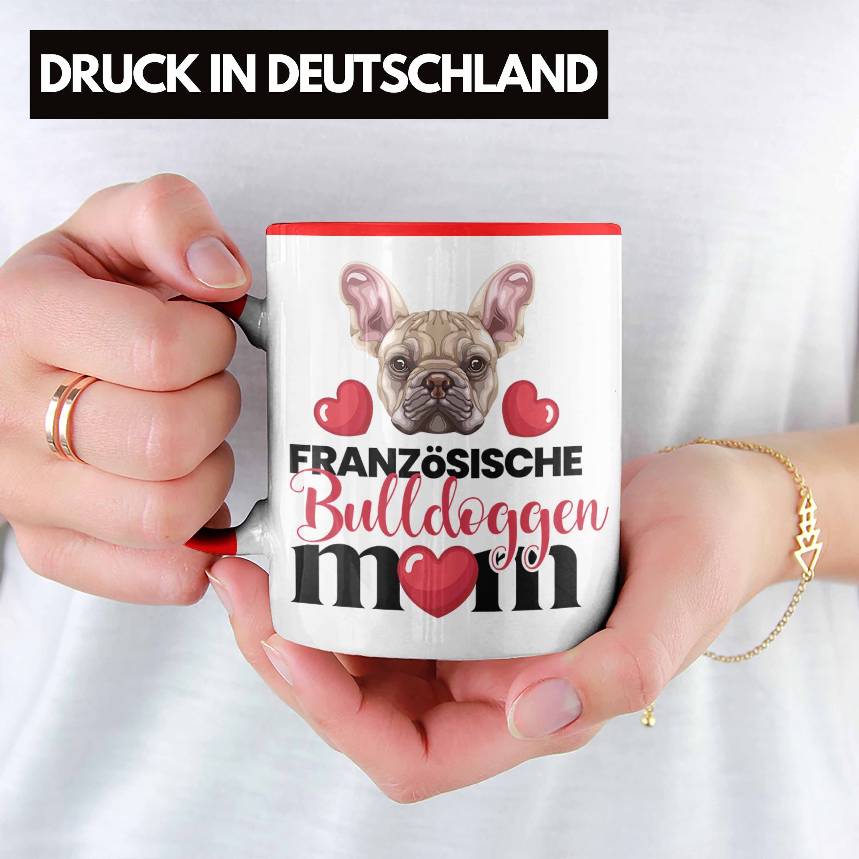 Trendation Spruc Mom Tasse Lustiger Tasse Rot Französische Bulldogge Mama Besitzer Geschenk