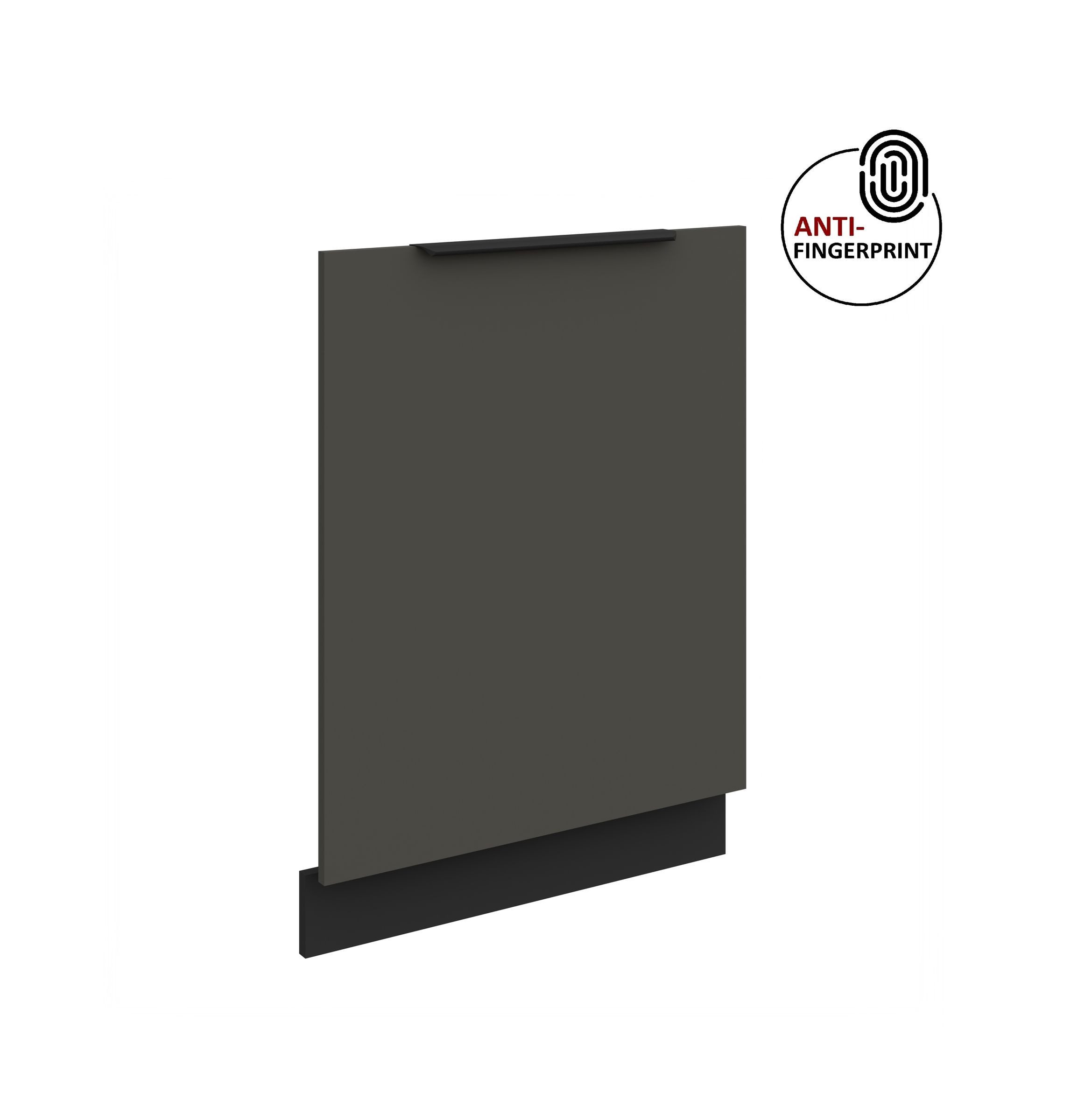 Küchen-Preisbombe Frontblende für vollintegrierten Geschirrspüler 60 cm Küche ARIA Graphite matt (Frontblende Geschirrspüler integriert, 1 St), Modern