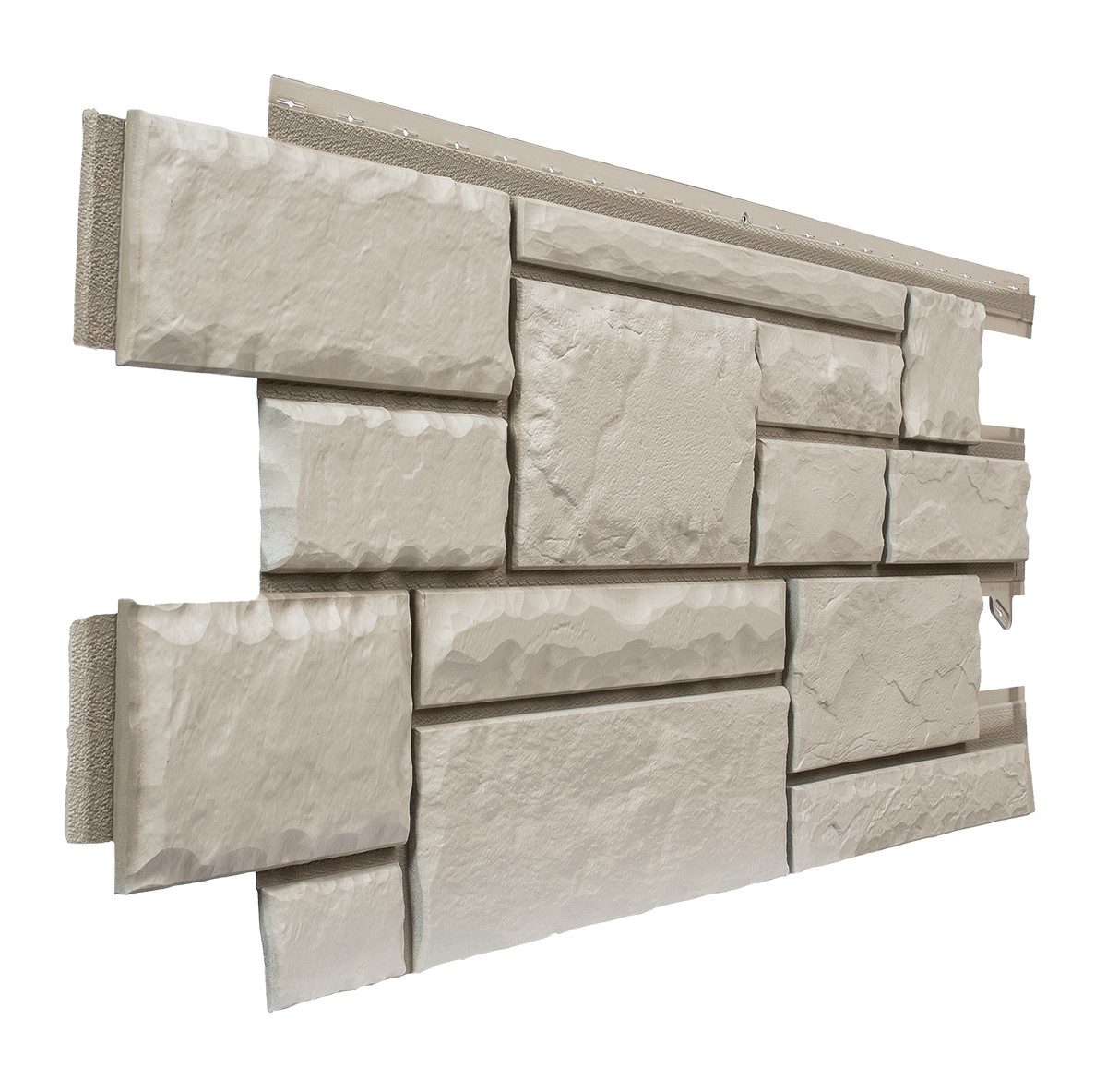 NOVIK Verkleidungspaneel NovikStone HC Platte 122x47 cm 9 St. 4,65qm Bruchstein weiss, BxL: 47,00x121,92 cm, 0,52 qm, (Karton mit 9 Platten, 4,27 qm) Wandverkleidung mit 3-D-Effekt, problemlose Montage, Natursteinoptik
