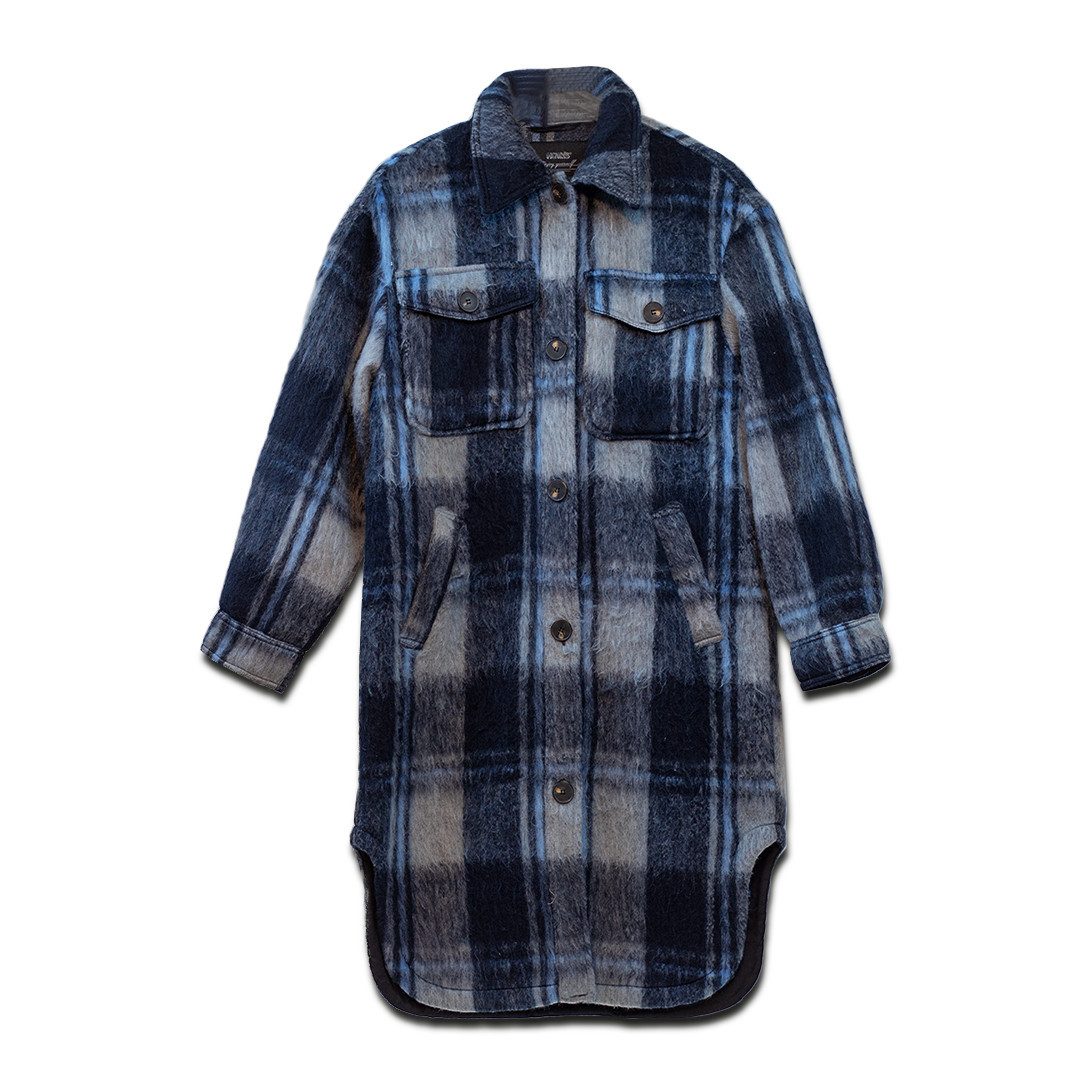 Longshirt Lange Shaket in Karo-Muster- 100% Polyester