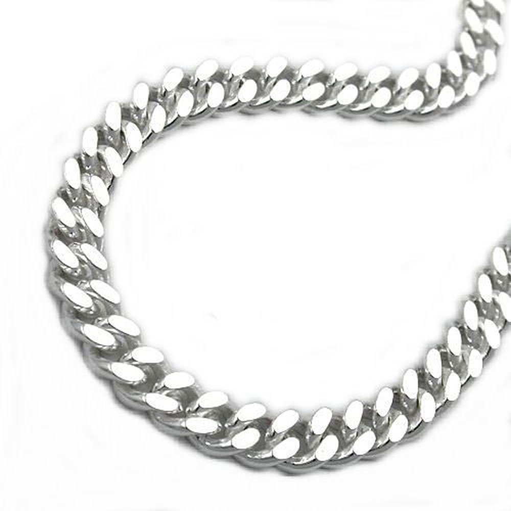 Schmuck Krone Panzerarmband 4mm Armband Panzerkette aus Silber 925, 19cm, Silber 925